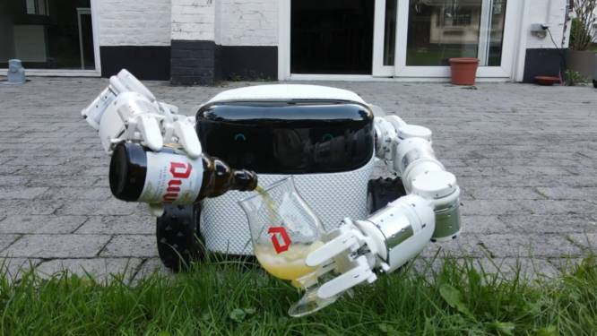 KIJK. Waregems bedrijf ontwikkelt robot die onkruid wiedt, vuilnis buitenzet én... je een Duvel uitschenkt