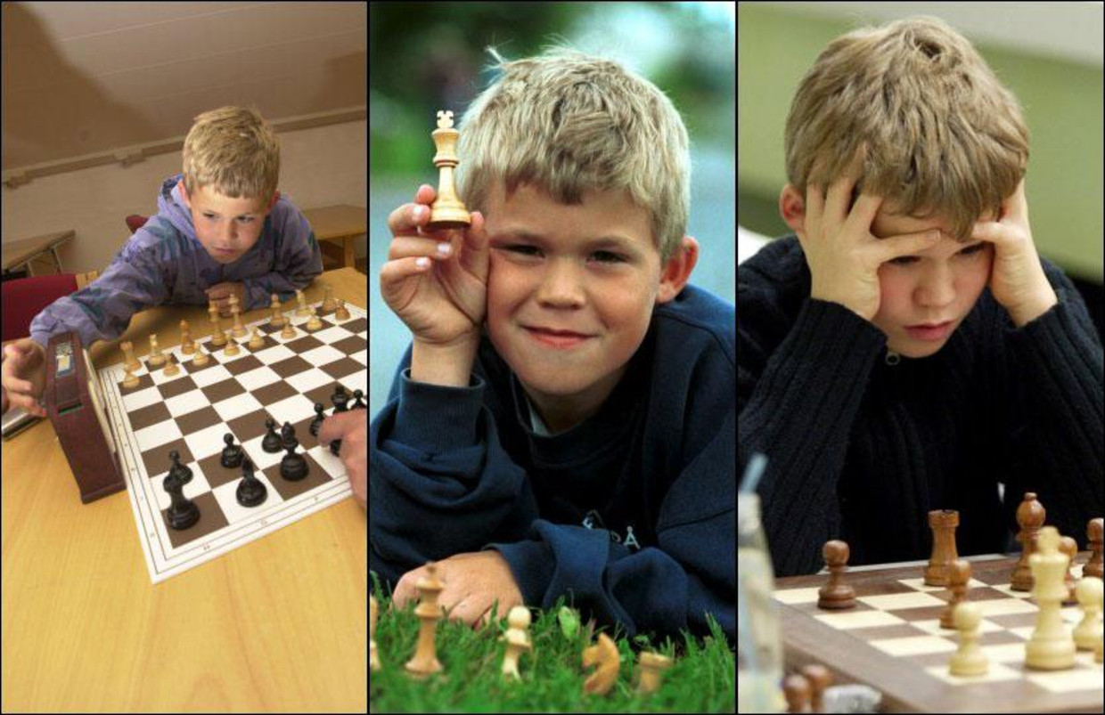 Carlsen als Noors wonderkind Beeld  