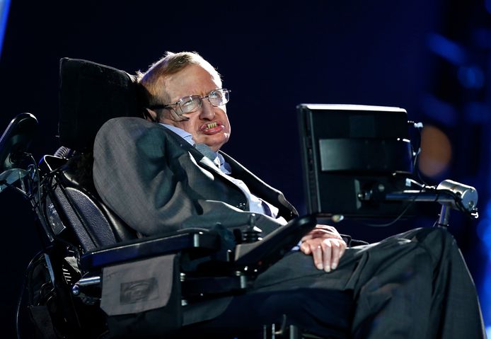 Stephen Hawking in Londen in 2012.
