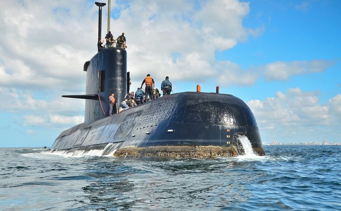 De ARA San Juan op archiefbeeld van de Argentijnse Marine.