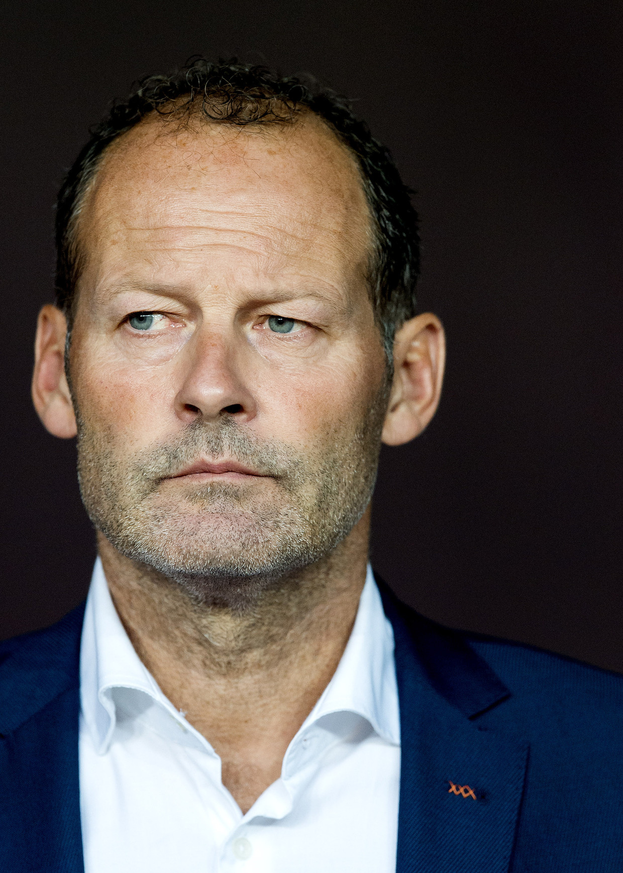 Bondscoach Danny Blind van het Nederlands Elftal. Na een serie matige resultaten lijkt het EK in Frankrijk verder weg dan ooit. Beeld anp