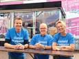Michel Wallerbosch, Jan Leus en Karina Leus (van linksaf) van Glashoes Geesteren.