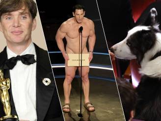 De gescheurde jurk van Emma Stone, een naakte acteur op het podium en toch steelt een hond de show tijdens Oscarnacht
