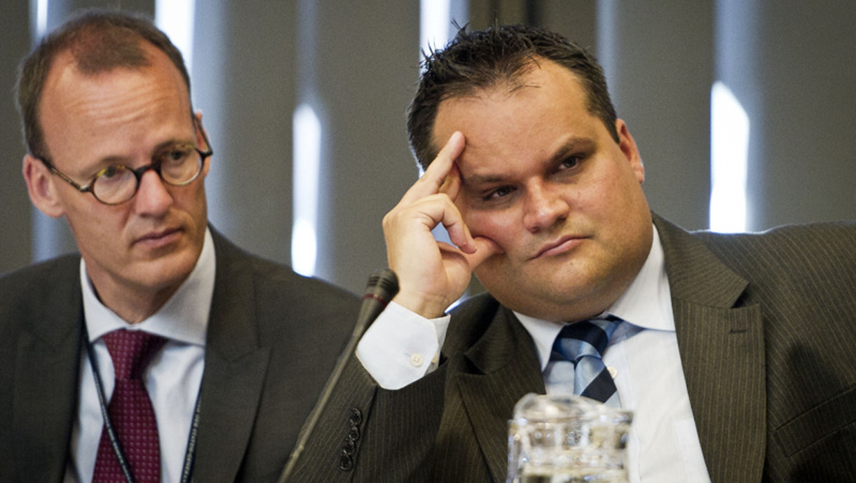 Minister van Financien Jan Kees de Jager (R) en president Klaas Knot van De Nederlandsche Bank. © ANP Beeld 
