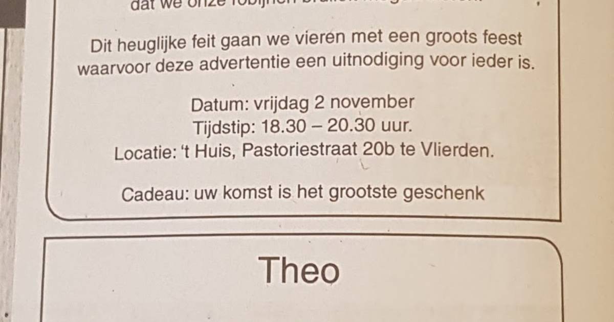 Mysterie ontrafeld: Vlierdense maffia zit achter ‘Theo en Marleen’