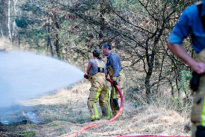 Natuurbrand woedt bij landgoed De Utrecht in Esbeek