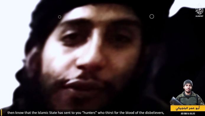 Abdelhamid Abaaoud in de video.