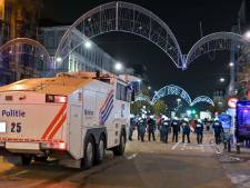 La police à nouveau présente en masse dans le centre de Bruxelles pour Espagne-Maroc