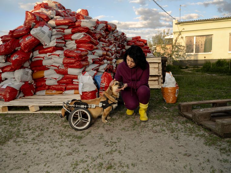 Tijdens de bezetting gaf Oleksandra Mezinova inlichtingen door over de Russische bewegingen in de omgeving, dit had haar het leven kunnen kosten.  Beeld Sasha Maslov/Institute