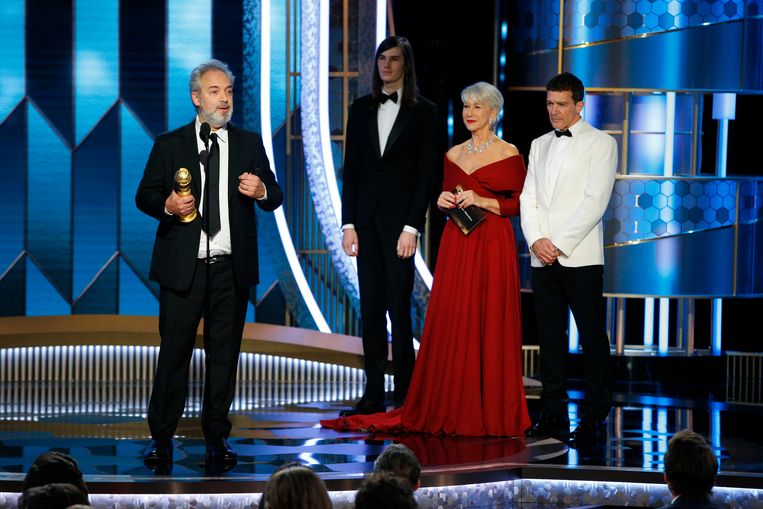 Sam Mendes wint ook de award voor ‘Beste Film’.  Beeld AP