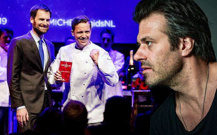 Syrco Bakker van restaurant Pure C, een restaurant van Sergio Herman, ontvangt twee sterren tijdens de presentatie van de Michelin Gids 2019.