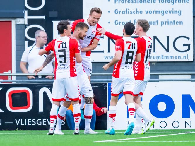 FC Emmen doet met zege op Helmond goede zaken in strijd om play-offs 