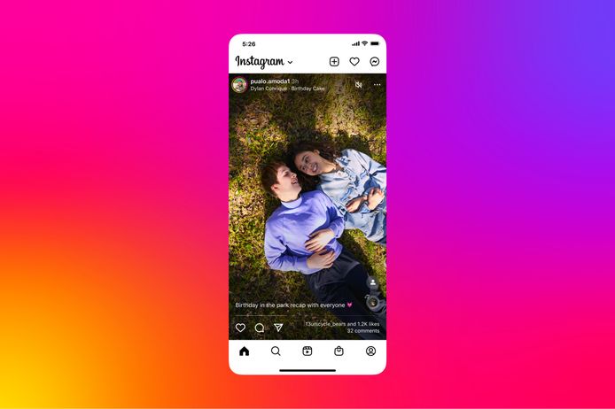Instagram test grotere video's en foto's op de tijdlijn