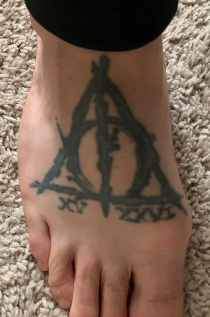 De Harry Potter-tattoo van Jordan.