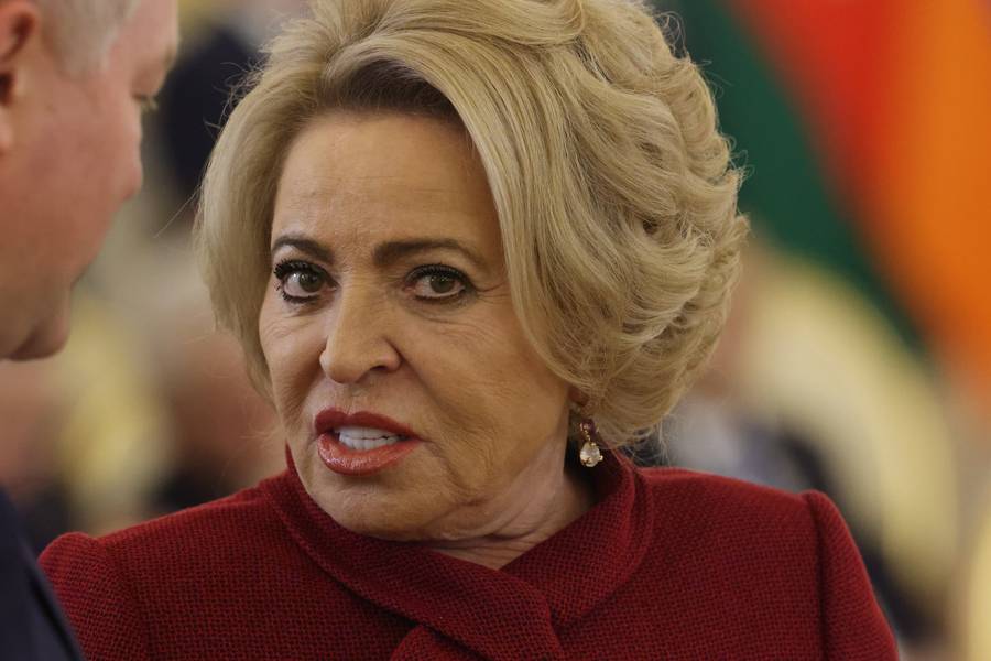 Getty Images ©MOSCOW, RUSSIA - OCTOBER 8 (RUSSIA OUT) Russian Council of the Federation Chairwoman Valentina Matviyenko speaks during the Summit of the Commonwealth of Independent States (CIS), October 8, 2024, in Moscow, Russia. Leaders of ex-Soviet states gathered for an annual summit of CIS. (Photo by Contributor/Getty Images)