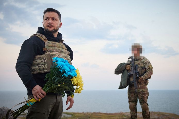 Volodymyr Zelensky sur l'île des Serpents.