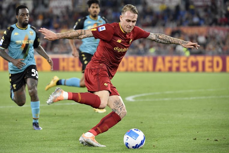 Rick Karsdorp, ex-Feyenoord, nu AS Roma. Beeld Photo News