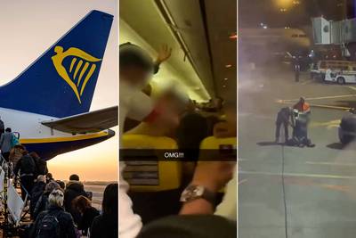 WATCH. Drunk couple attacks staff and passengers on Ryanair flight: plane forced to make stopover