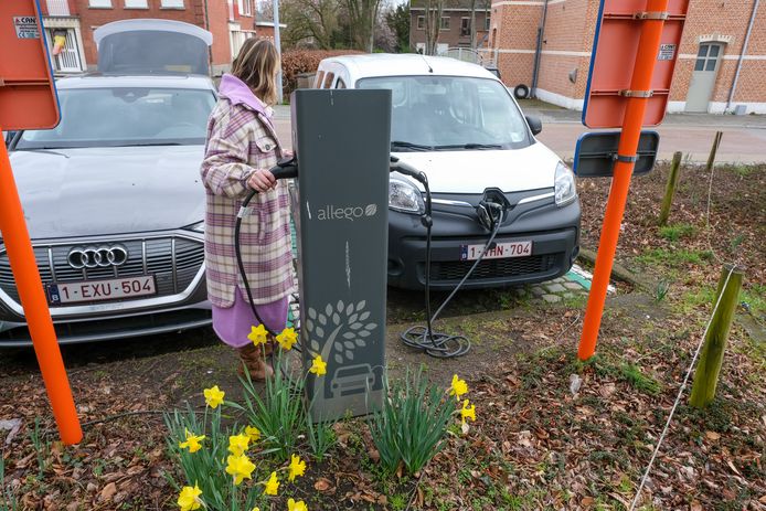 Een voorbeeld van een elektrische laadpaal.