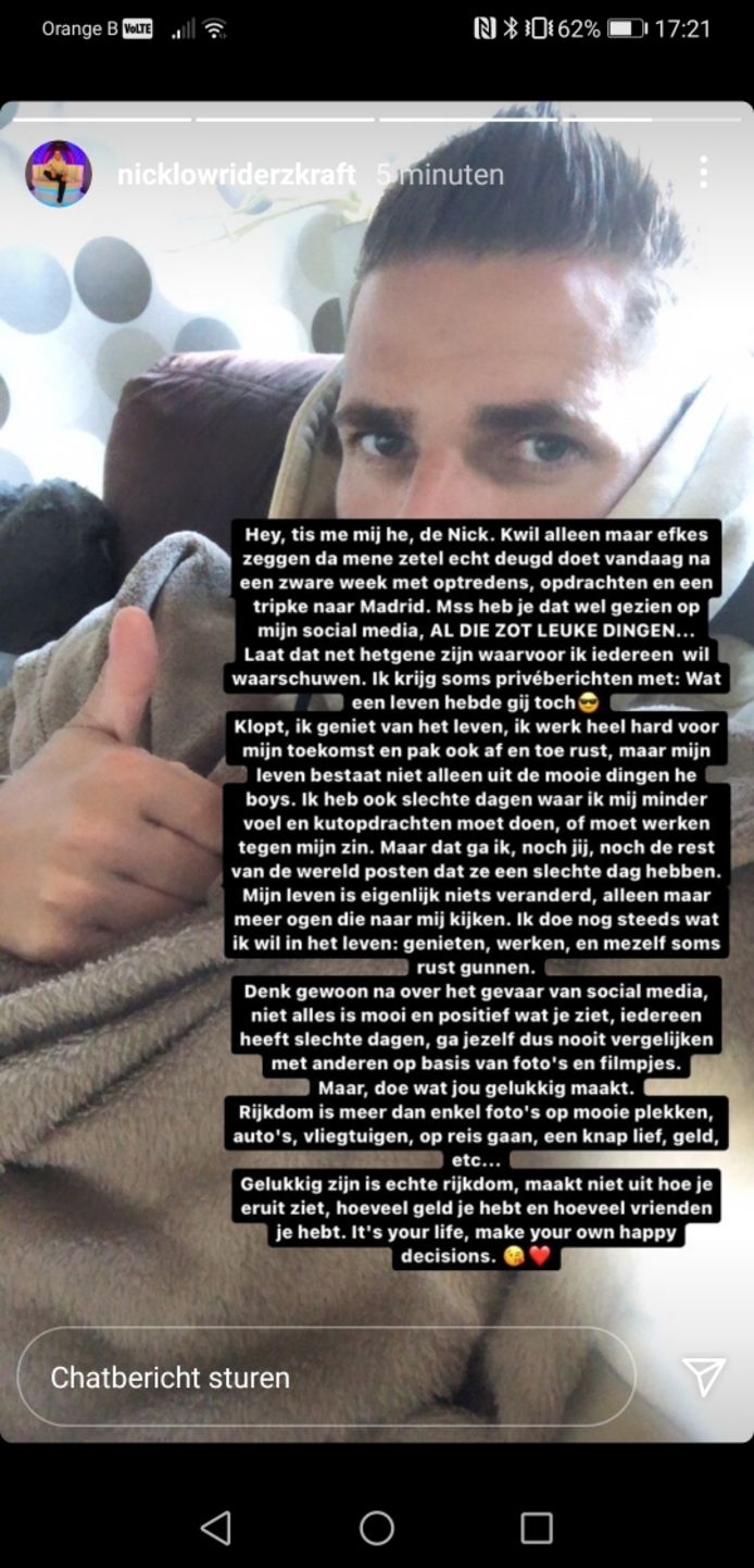 'Big Brother'-finalist Nick lucht z'n hart.