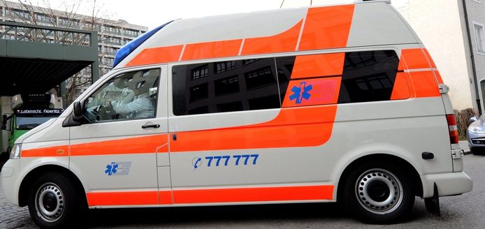 Een Duitse ambulance.