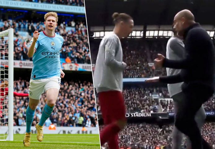 Kevin De Bruyne /Guardiola jent Nuñez bij de gelijkmaker.