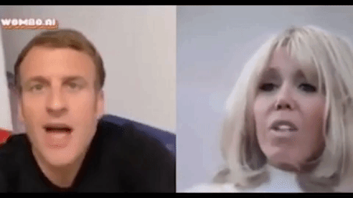 Courte vidéo parodique de Macron et sa  femme sur la chanson la puissance de MHD