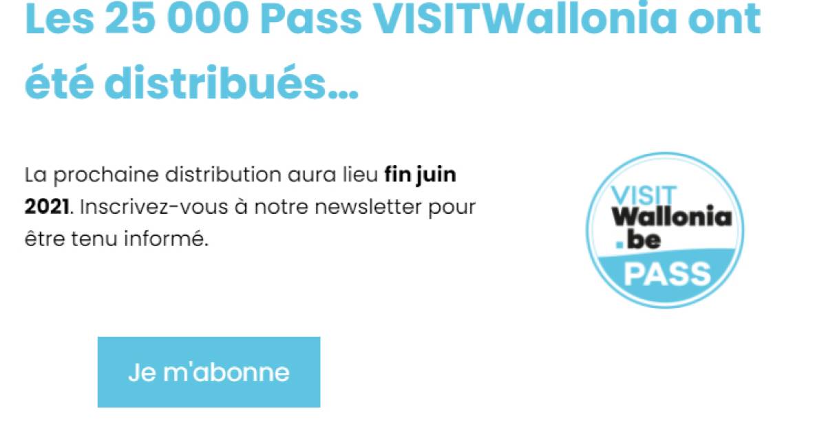 Les Pass Visitwallonia Ecoules En Un Quart D Heure Voyager 7sur7 Be