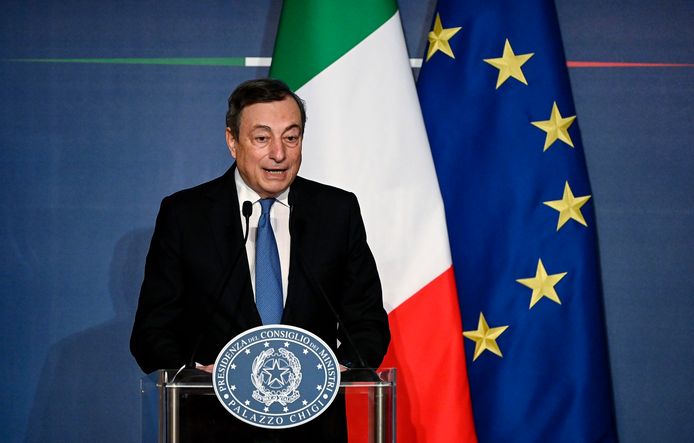 De Italiaanse premier Mario Draghi.