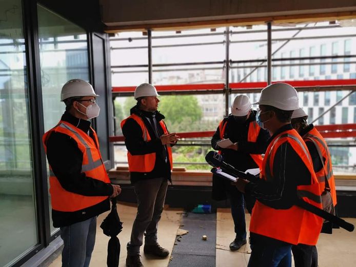 Le gros œuvre de la première tour du Left Side Business Park à Charleroi est terminé