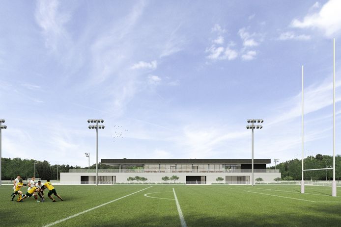 Een eerste ontwerp voor sportsite Uilmolenweg in Mechelen.