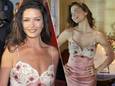Catherine Zeta-Jones tijden de MTV Movie Awards in 1999/ dochter Carys op Instagram, in dezelfde jurk.