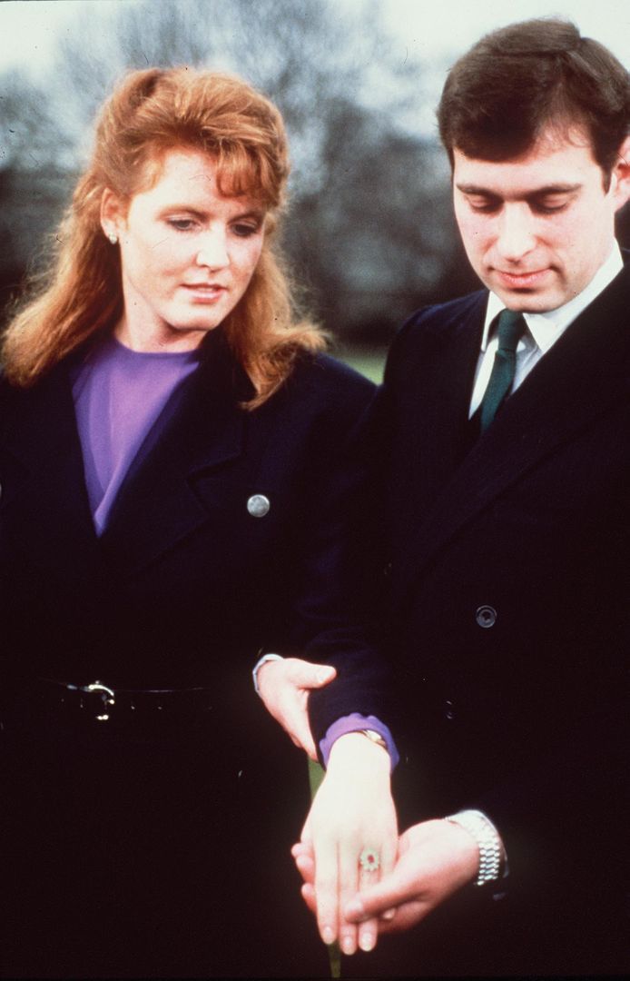 Prins Andrew en Sarah Ferguson verloofden zich in maart 1986. Ze zijn ondertussen uit elkaar.