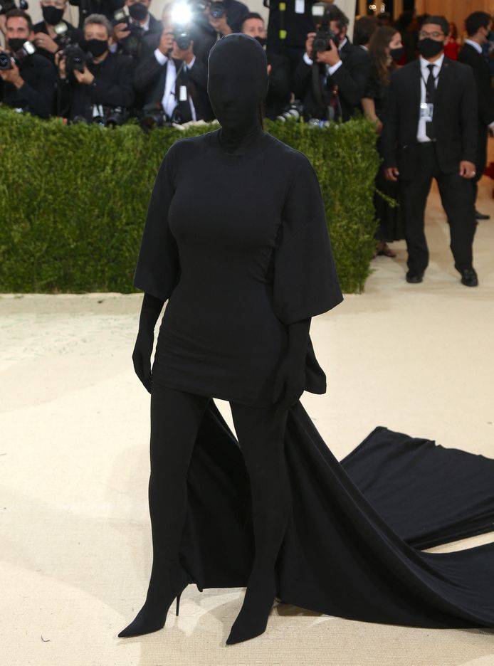 Kim Kardashian bij het Met Gala in 2021.