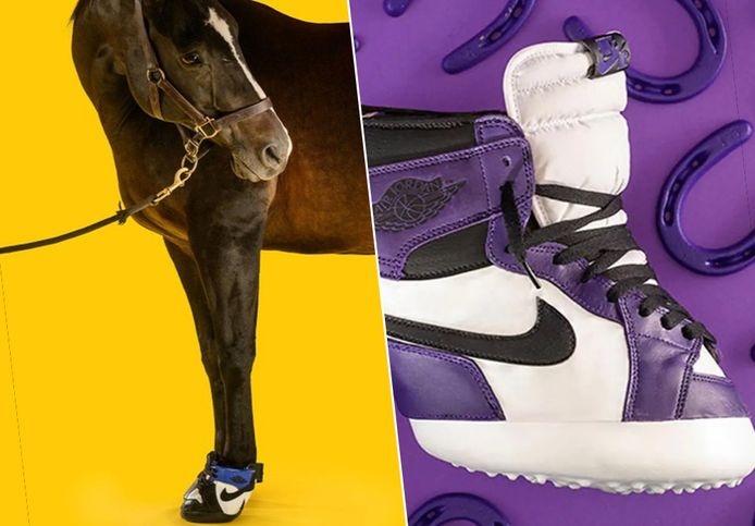 Van Nike New Balance: Kicks pakt uit met sneakers voor paarden Het leukste van het web | hln.be