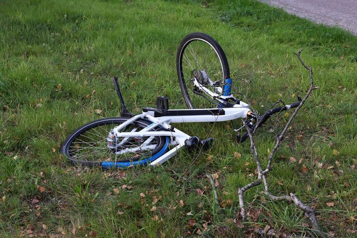 Een fiets in de berm.