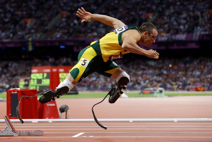 In 2012 doet Pistorius of 'Blade Runner' mee aan de 4x400-mannenfinale op de Olympische Spelen in Zuid-Afrika.