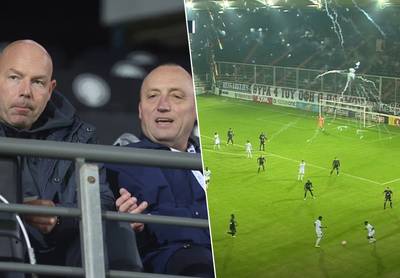 Anderlecht-spelers bekogeld met vuurwerkpijlen tijdens oefenmatch, nieuwe coach Riemer ziet paars-wit vanaf tribune gelijkspelen