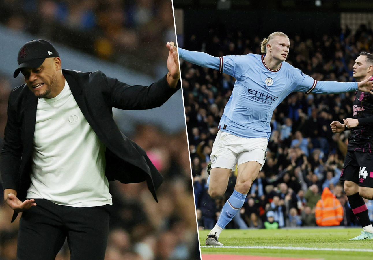 Le Burnley de Vincent Kompany n'a pas fait le poids face à Man City et Erling Haaland