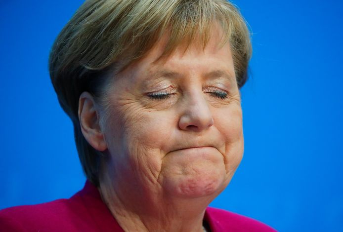 Merkel kondigde haar politieke afscheid vanmiddag aan op een persconferentie.