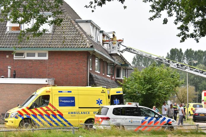 Hulpdiensten aan de Slachthuisweg.