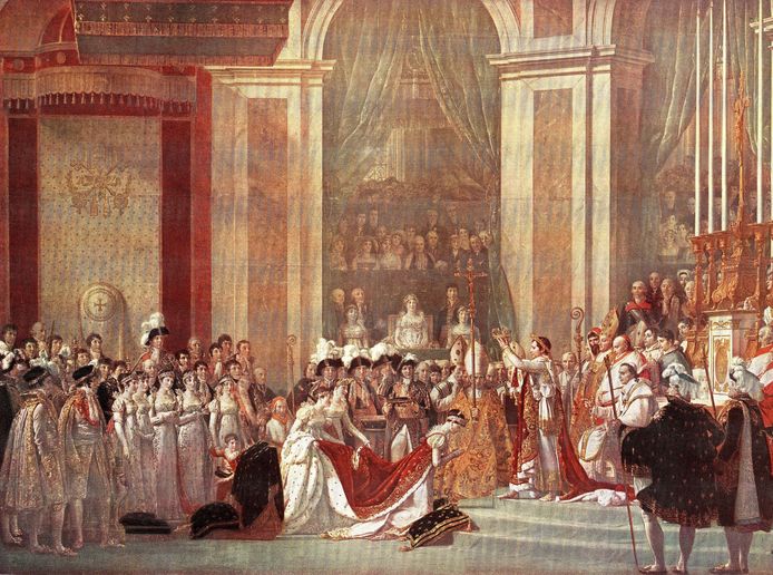 Napoleon Bonaparte heeft zichzelf gekroond tot keizer in de Notre-Dame in 1804.