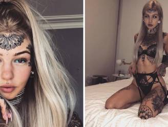 "Ik zag er vroeger veel te saai uit": Amber laat haar tong splitsen en oogballen blauw tatoeëren