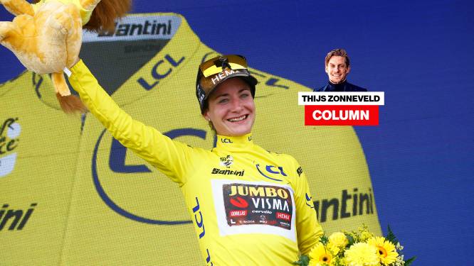 Column Thijs Zonneveld | Toen Marianne Vos in het geel werd gehesen, stond er bij de teambus al een klein meisje te wachten
