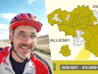 Dirk Vandervelden fietste al door 508 van de 581 Belgische gemeenten om geld in te zamelen voor To Walk Again