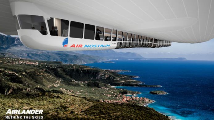 De Airlander 10, ook wel ‘The Flying Bum’ of ‘Vliegende Kont’ genoemd.
