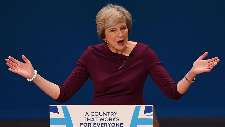 Theresa May. Beeld afp