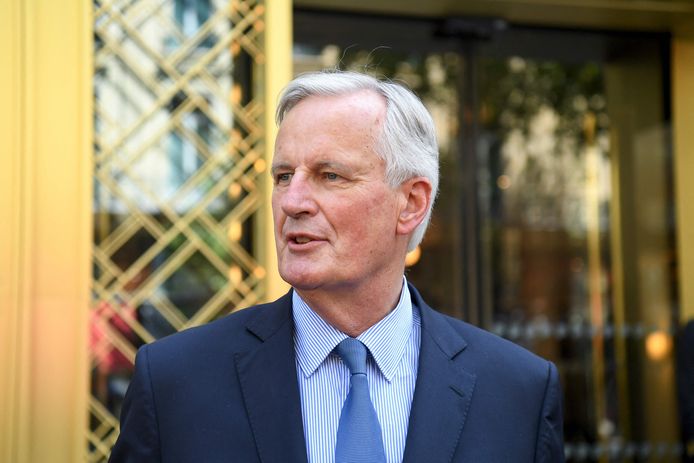 Voormalig EU-onderhandelaar voor de brexit Michel Barnier, die zich donderdag kandidaat stelde voor het Franse presidentschap.