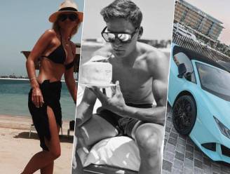 De topvakantie van Mathieu van der Poel en Roxanne in Dubai: zon, water, strand, golf en... superbolides