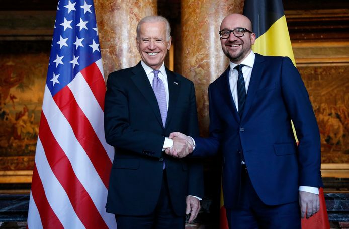 Ontmoeting tussen Biden en Michel in 2015